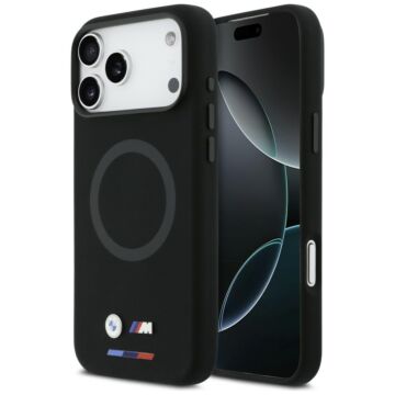 BMW M Silicon Logo MS czarny - etui iPhone 17 Pro Max