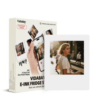 Vidabay E-Ink Fridge Magnet biały - magnes na lodówkę z ekranem e-ink