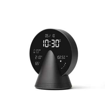 Lexon Conic Clock platynowy szary - budzik