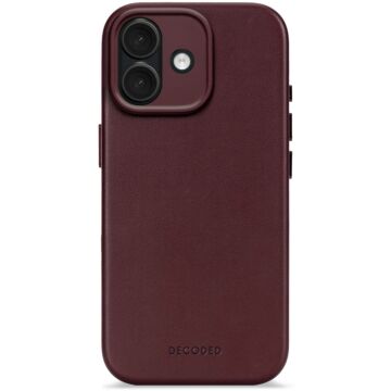 DECODED Leather MagSafe burgundowy - etui iPhone 17