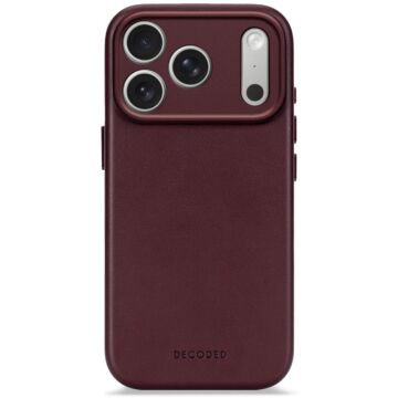 DECODED Leather MagSafe burgundowy - etui iPhone 17 Pro Max
