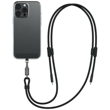 ENERGEA Lasso Lanyard USB-C - USB-C 1.5m 240W czarny - smycz na telefon