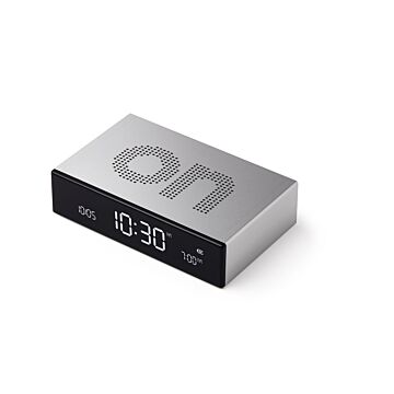 Lexon Flip Premium polerowane aluminium - budzik