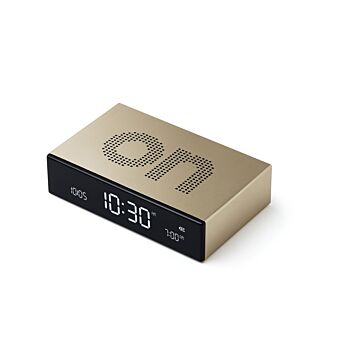 Lexon Flip Premium złoty - budzik
