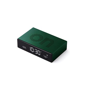 Lexon Flip Premium ciemnozielony - budzik