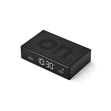 Lexon Flip Premium czarny - budzik