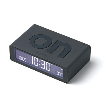 Lexon Flip Mini ciemnoszary - budzik