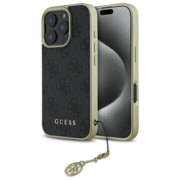 Guess 4G Charms Collection czarny - etui iPhone 16 Pro Max