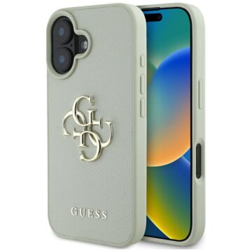 Guess Grained Big 4G Logo Small zielony - etui iPhone 16