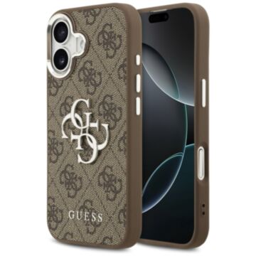 Guess 4G Big 4G Classic Logo brązowy srebrny - etui iPhone 17
