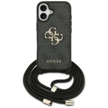 Guess 4G Big Logo Cord Stap Crossbody czarny - etui iPhone 17