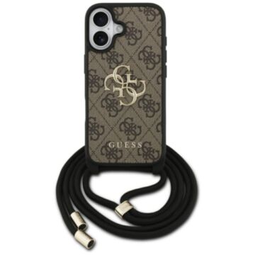 Guess 4G Big Logo Cord Stap Crossbody brązowy - etui iPhone 17