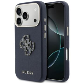 Guess FW Resin Logo niebieski - etui iPhone 17 Pro Max