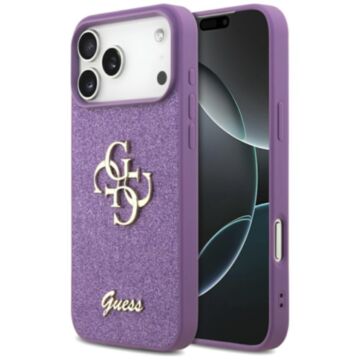 Guess Fixed Glitter Big 4G liliowy - etui iPhone 17 Pro Max