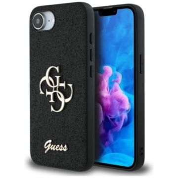 Guess Fixed Glitter Big 4G czarny - etui iPhone 16e / 17e