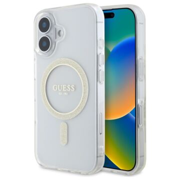 Guess IML Glitter Circle MS przeźroczysty - etui iPhone 16 Plus