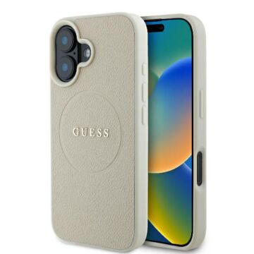 Guess Grained Ring MS beżowy - etui iPhone 16