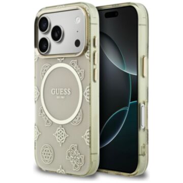 Guess IML Peony Dot MS beżowy - etui iPhone 17 Pro