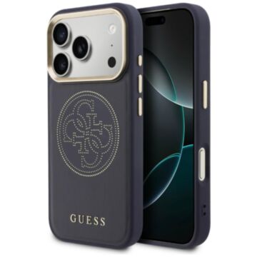 Guess Perforated 4G MS niebieski - etui iPhone 17 Pro