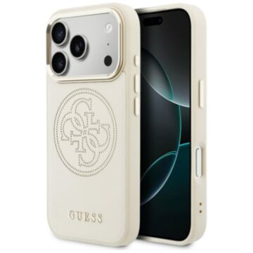 Guess Perforated 4G MS beżowy - etui iPhone 17 Pro