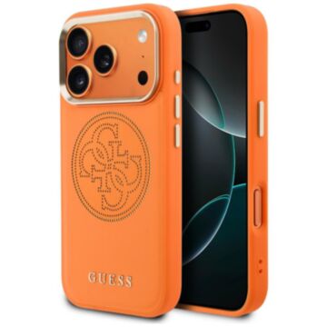Guess Perforated 4G MS pomarańczowy - etui iPhone 17 Pro