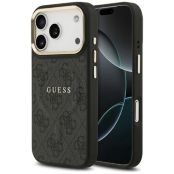 Guess 4G PU Classic Logo MS czarny - etui iPhone 17 Pro