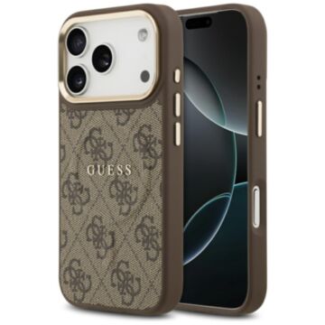 Guess 4G PU Classic Logo MS brązowy - etui iPhone 17 Pro