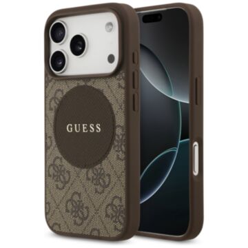 Guess 4G Circle Classic Logo MS brązowy - etui iPhone 17 Pro