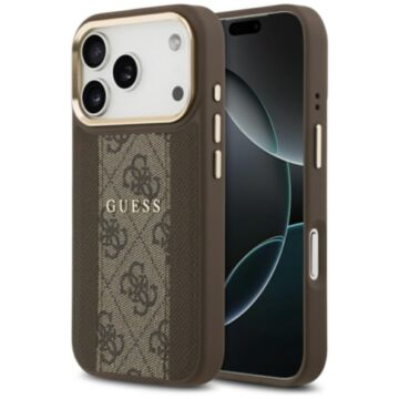 Guess 4G Stripe MS brązowy - etui iPhone 17 Pro