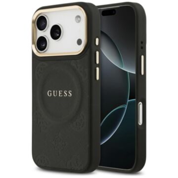 Guess Peony Hot Stamp MS czarny - etui iPhone 17 Pro