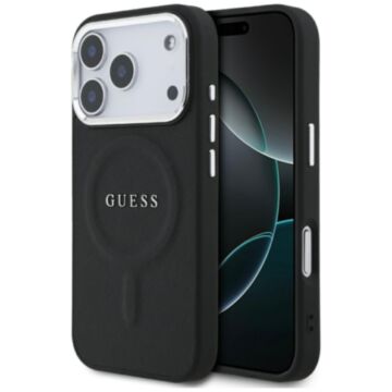 Guess Classic Logo MS czarny - etui iPhone 17 Pro