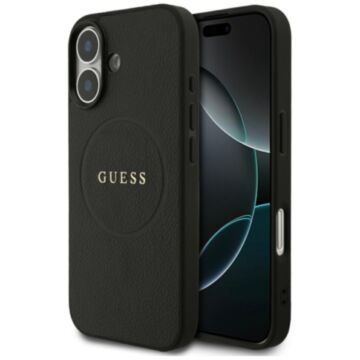 Guess Grained Ring MS czarny - etui iPhone 17