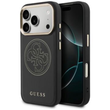 Guess Perforated 4G MS czarny - etui iPhone 17 Pro Max