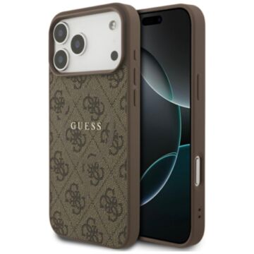 Guess 4G Ring Classic Logo MS brązowy - etui iPhone 17 Pro Max