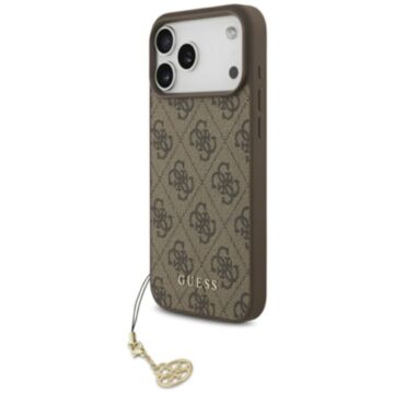 Guess 4G Charms Collection MS brązowy - etui iPhone 17 Pro Max