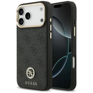 Guess 4G Strass Logo MS czarny - etui iPhone 17 Pro Max