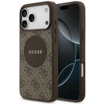Guess 4G Circle Classic Logo MS brązowy - etui iPhone 17 Pro Max
