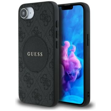 Guess 4G Circle Classic Logo MS czarny - etui iPhone 16e / 17e