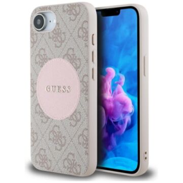 Guess 4G Circle Classic Logo MS różowo - etui iPhone 16e / 17e
