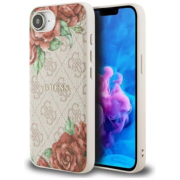 Guess 4G Flowers Print MS różowy - etui iPhone 16e / 17e