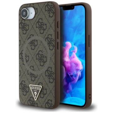 Guess 4G Ring Triangle Logo MS brązowy - etui iPhone 16e / 17e