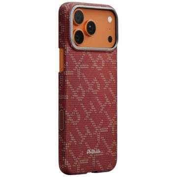 PITAKA Ultra-Slim Monogram MS złoto czerwony - etui iPhone 17 Pro
