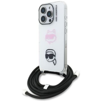 Karl Lagerfeld IML Crossbody KarlChoupette Head biały - etui iPhone 16 Pro