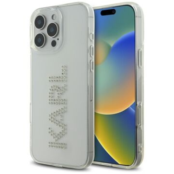 Karl Lagerfeld IML Rhinestones Logo przezroczysty - etui iPhone 16 Pro