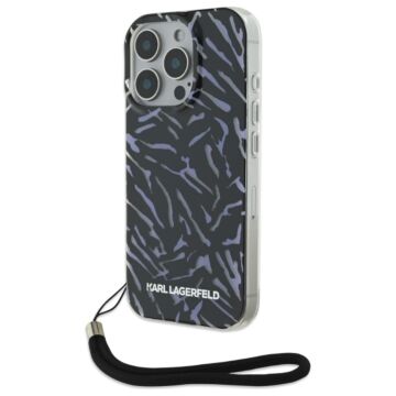 Karl Lagerfeld Zebra With Cord iPhone fioletowy - etui iPhone 16 Pro Max