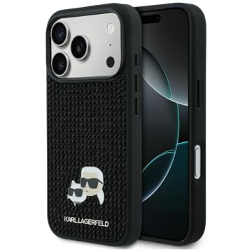 Karl Lagerfeld Rhinestones KarlChoupette Pin czarny - etui iPhone 17 Pro