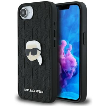 Karl Lagerfeld Monogram Karl Head Pin czarny - etui iPhone 16e / 17e