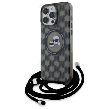 Karl Lagerfeld IML Crossbody Monogram Karl Choupette Head MS czarny - etui iPhone 16 Pro