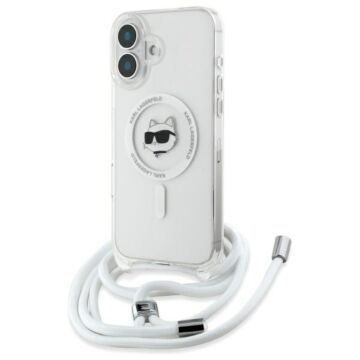 Karl Lagerfeld IML Choupette Head Cord MS przezroczysty - etui iPhone 16