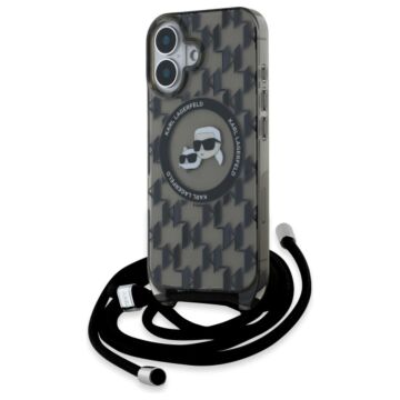 Karl Lagerfeld IML Crossbody Monogram Karl Choupette Head MS czarny - etui iPhone 16